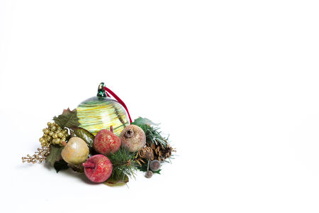 Christmas Decorations on Whiteの写真素材