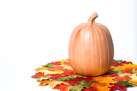 Halloween Pumpkin and Candle Holdersの写真素材