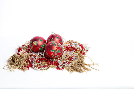 Christmas Decorations on Whiteの写真素材