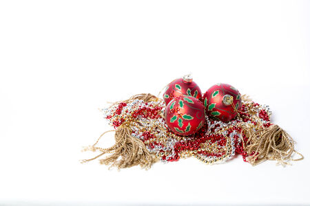 Christmas Decorations on Whiteの写真素材