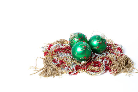 Christmas Decorations on Whiteの写真素材