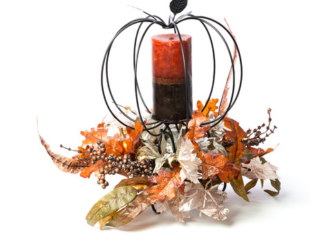 Thanksgiving Candle and Holderの写真素材