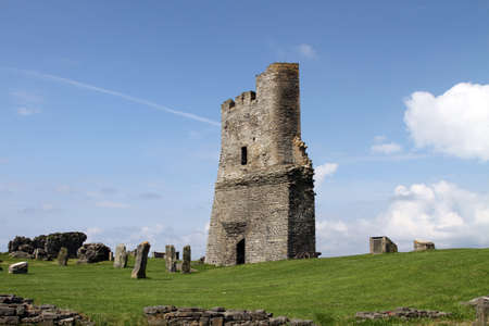 The old keep at Aberystwth castle,Walesのeditorial素材