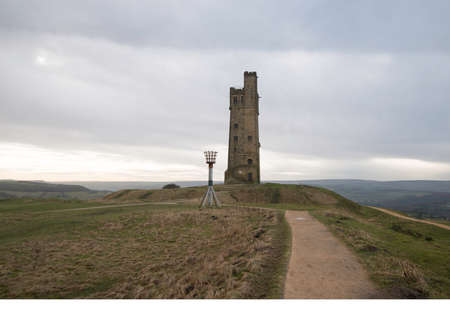 View of Victoria tower on tower hill huddersfield