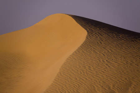 A Saharan Sand Dune at Sunset, Egyptの写真素材