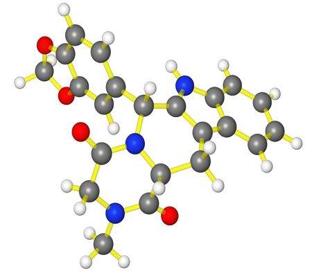 molecular model of ED drug tadalafilの写真素材
