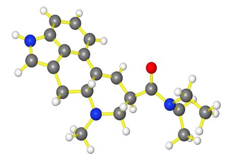 Molecular model of lsdの写真素材