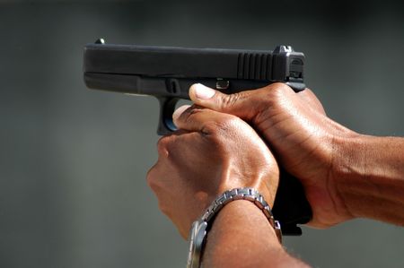 Gun in hand     