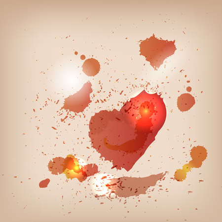 Grunge Heart Backgroundのイラスト素材