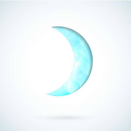 Blue moon symbol  geometric vector background templateのイラスト素材