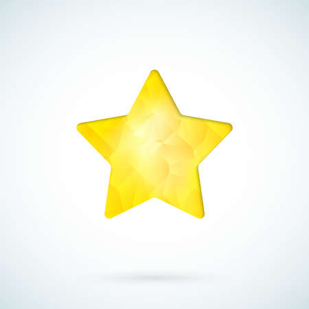 Yellow star geometric vector icon background templateのイラスト素材