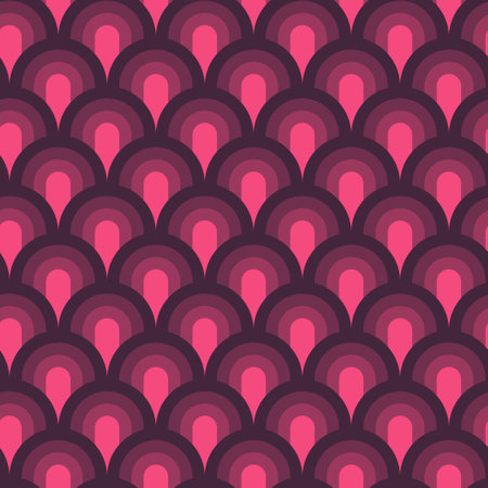Pink Fish Scales Seamless Pattern Vector Illustration in Vector Formatのイラスト素材