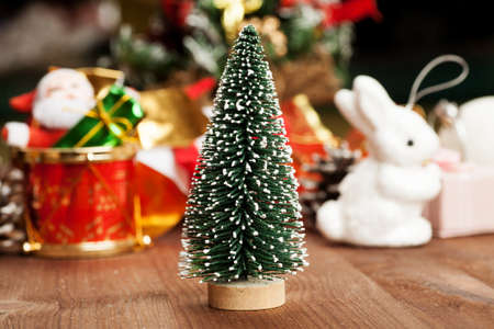 Set of different christmas decorations closeup shotの写真素材