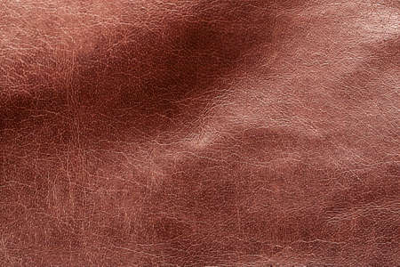 Piece of brown leather closeup shot, abstract textureの写真素材