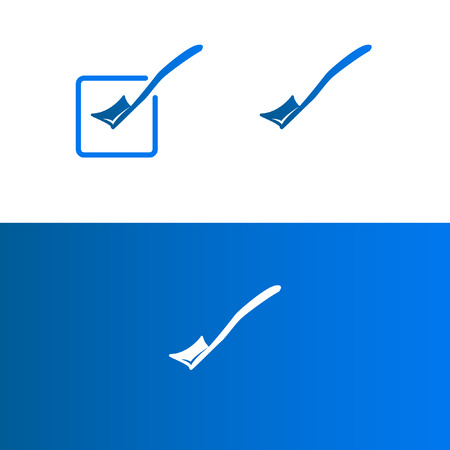 Toothbrush in a form of a check-markのイラスト素材