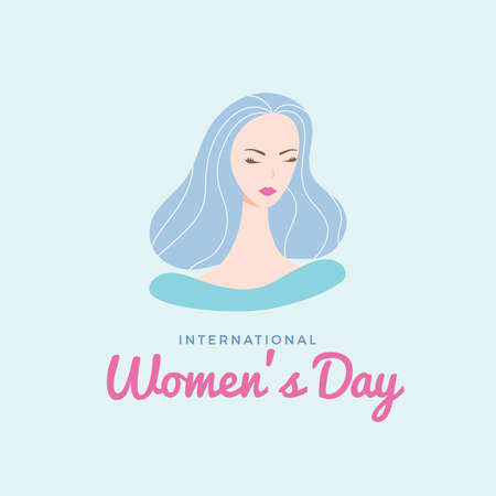 Happy Womenâs Day Vector Art Pastel Colorのイラスト素材