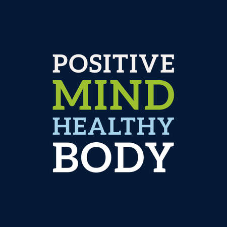 Positive Mind and Healthy Bodyのイラスト素材