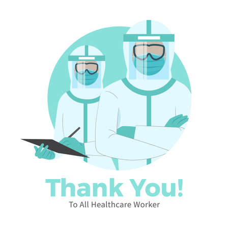 Thank You to All Healthcare Workerのイラスト素材