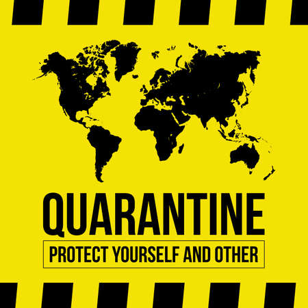 Strips of quarantine. Warning coronavirus quarantine yellow and black stripes Vectorのイラスト素材