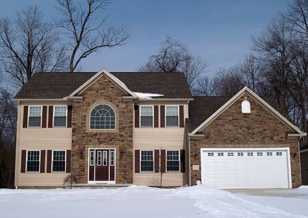 A newly constructed home, ready for new ownersの写真素材