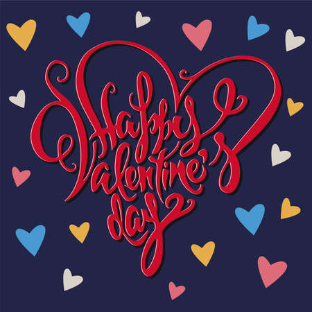 Valentine's Day Vector Letteringのイラスト素材
