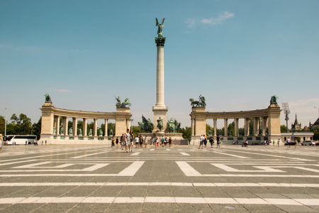 Heroes Square in Budapest, Hungaryの写真素材