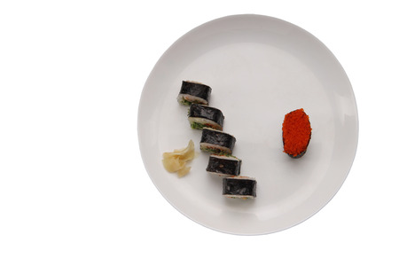 Isolated Sushi on the plateの写真素材