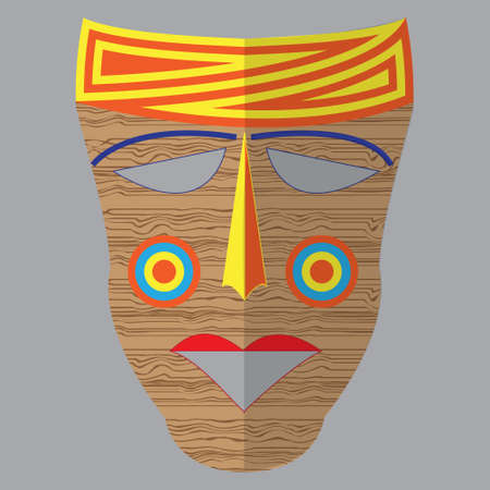 colorful ethnic African maskのイラスト素材