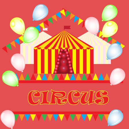 illustration , template, posters, advertisements for circus performancesのイラスト素材