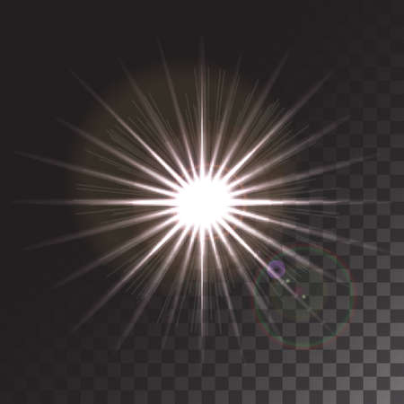 Vector abstract illustration of the flash of light on translucent .のイラスト素材