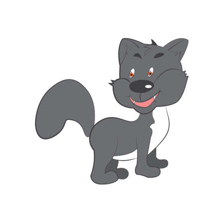 Funny characters cat, vector illustration isolated on white background.のイラスト素材