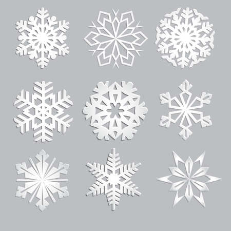 Set of snowflakes icon.のイラスト素材