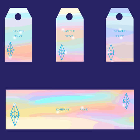 Corporate identity templates for company. Invitation to a company event. Cover product catalog. Business card. Banner. Letterhead, cardsのイラスト素材