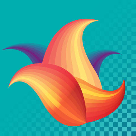 Beautiful color transitions on a translucent background. Abstract image of teardrop shapes, vector illustrationのイラスト素材
