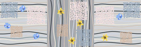 A set of three backgrounds with circles, dots, colors, and stripes. Graphic background for...