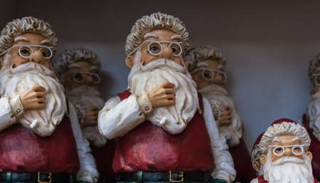 A lot of Santa Claus doll