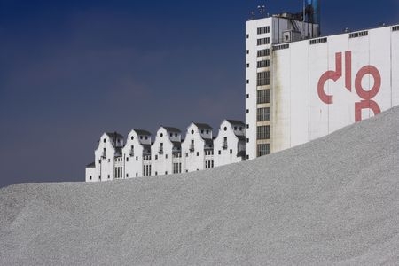 Photo of harbor buildings in the town of Aarhus (Denmark)の写真素材