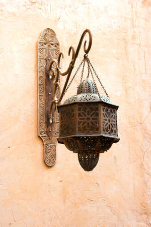 Old classical Arab wall lampの写真素材