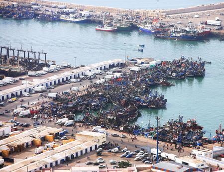 Photo of the harbor of Agadir, Moroccoの写真素材