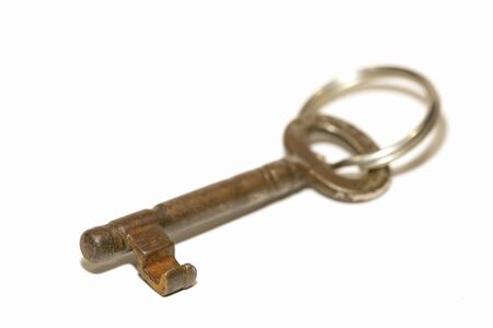 Close-up photo of an old keyの写真素材