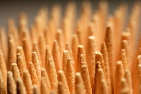 Extreme macro photo of ordinary toothstics の写真素材