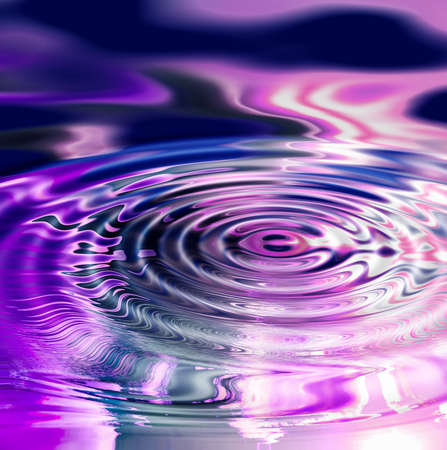 An artificially created abstrack rippled pink world の写真素材