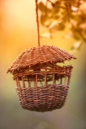 A photo of a hanging bird table (garden type)の写真素材