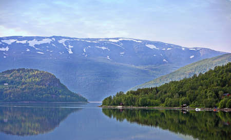 A landscape photo from Norway, North of the Polar Circleの写真素材