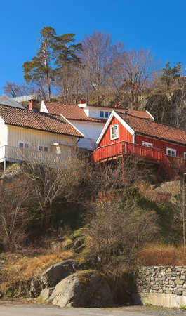 Photo of architectural details in a small city in Norwayの写真素材
