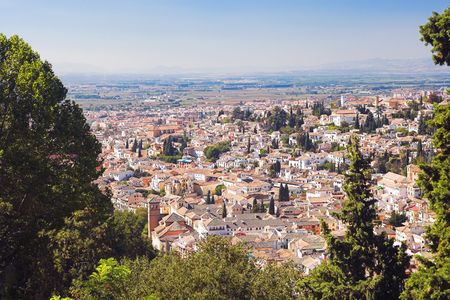 Urban photo of the city of Granada, Southern Spainの写真素材