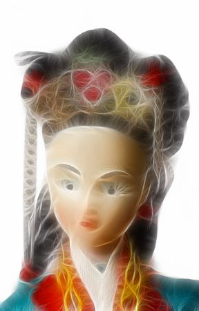 Fairy-tale  Japanese doll (artistic creation)の写真素材