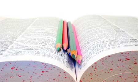 A group of colorful drawing pencilsの写真素材