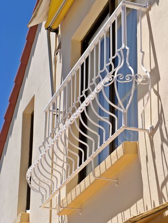 An oldtime balcony in Spainの写真素材