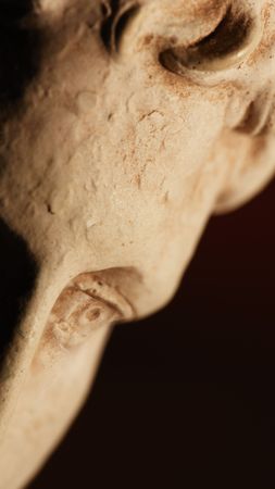 A photo of old Greek bust (philosopher)の写真素材